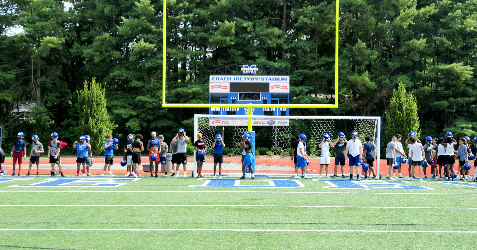 Mooresville football practice
